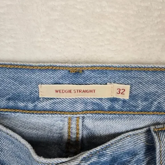 Levi's Premium Wedgie Straight Big E (new collection) Womens 32 0729 - Picture 4 of 13